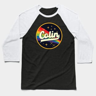 Colin // Rainbow In Space Vintage Style Baseball T-Shirt